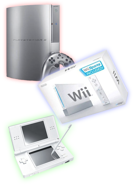 top 3 prizes of GMD: ps3, wii and ds lite